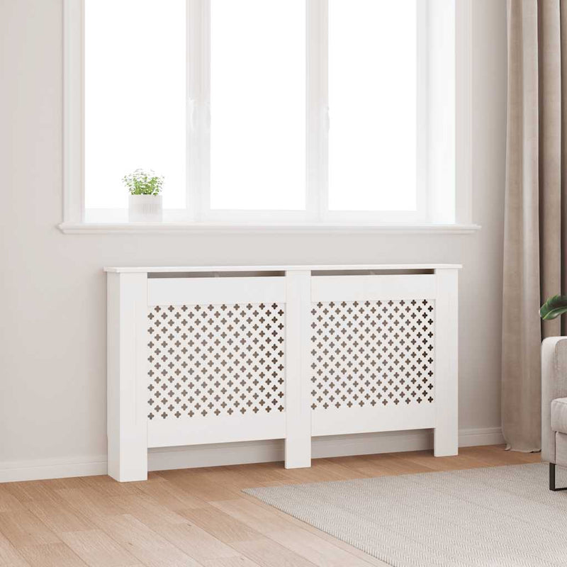 Load image into Gallery viewer, Vidaxl radiatorombouw 152x19x81,5 cm mdf wit
