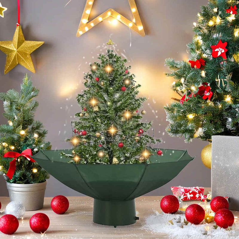 Load image into Gallery viewer, Vidaxl kerstboom sneeuwend met paraplubasis 75 cm groen
