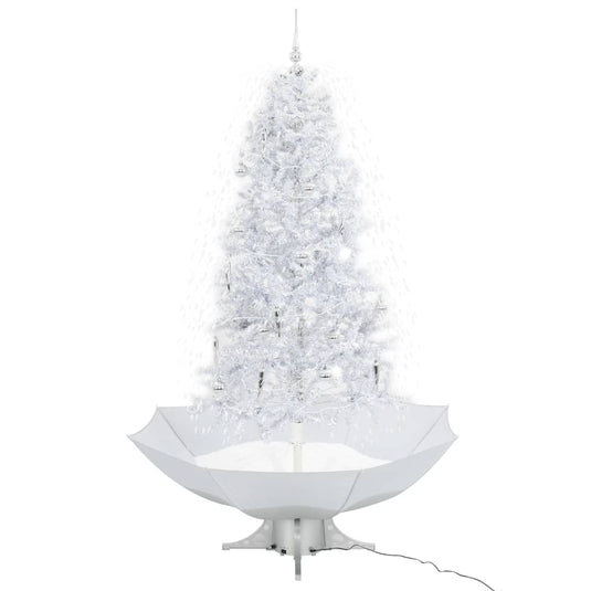 Vidaxl kerstboom sneeuwend met paraplubasis 190 cm wit
