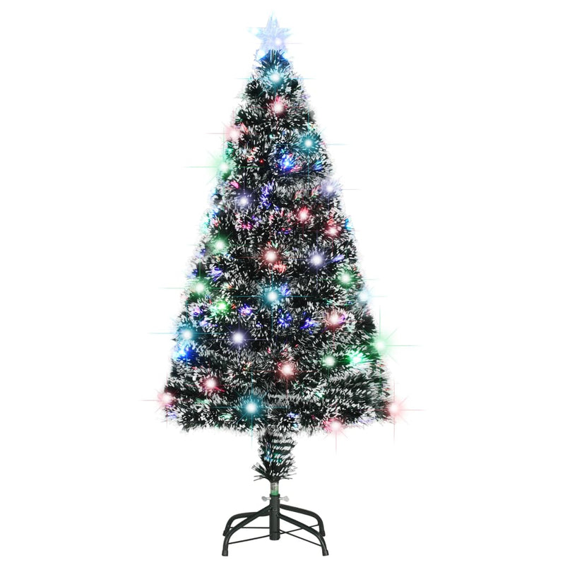 Load image into Gallery viewer, Vidaxl voorverlichte kerstboom met standaard en led 120 cm glasvezel
