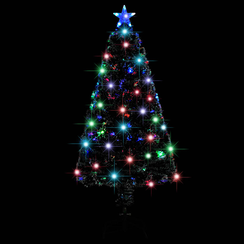 Load image into Gallery viewer, Vidaxl voorverlichte kerstboom met standaard en led 120 cm glasvezel
