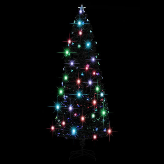 Vidaxl voorverlichte kerstboom met standaard en led 240 cm glasvezel