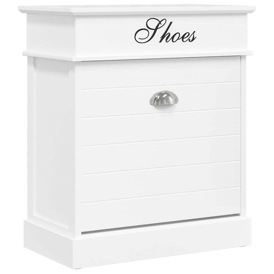 Vidaxl schoenenkast 50x28x58 cm paulowniahout wit