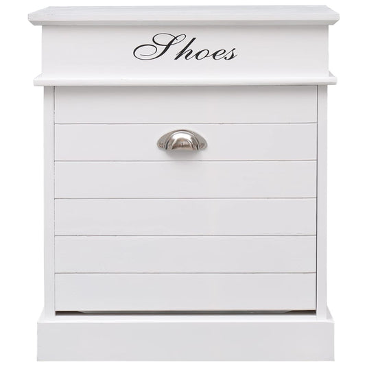 Vidaxl schoenenkast 50x28x58 cm paulowniahout wit