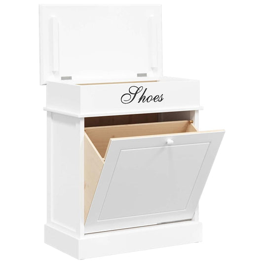 Vidaxl schoenenkast 50x28x58 cm paulowniahout wit