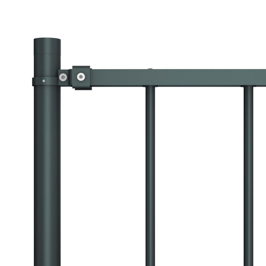 Vidaxl schuttingpaneel met palen gepoedercoat staal 1,81x1,25 m antraciet
