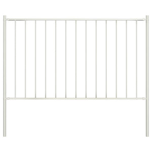 Vidaxl schuttingpaneel met palen gepoedercoat staal 1,81x0,75 m wit