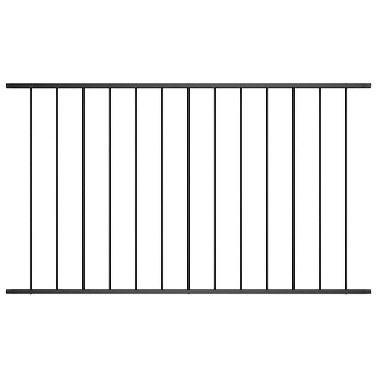 Vidaxl schuttingpaneel woerden gepoedercoat staal 163x100 cm zwart
