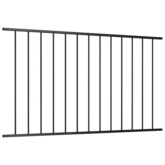 Vidaxl schuttingpaneel gepoedercoat staal 1,63x1,25 m zwart