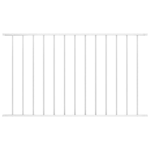 Vidaxl schuttingpaneel gepoedercoat staal 1,63x0,75 m wit