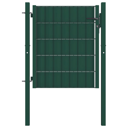 Vidaxl poort 100x81 cm pvc en staal groen