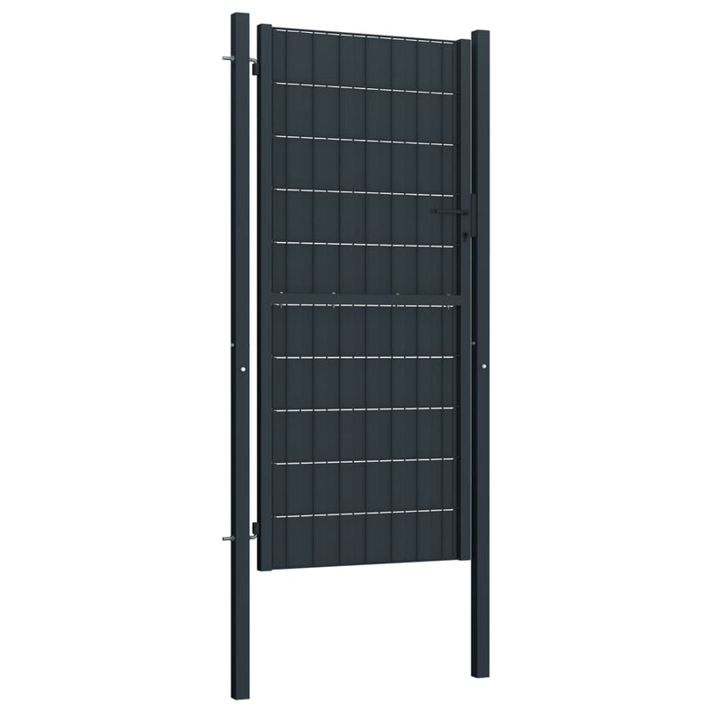Load image into Gallery viewer, VidaXL Poort 100x164 cm PVC en staal antracietkleurig

