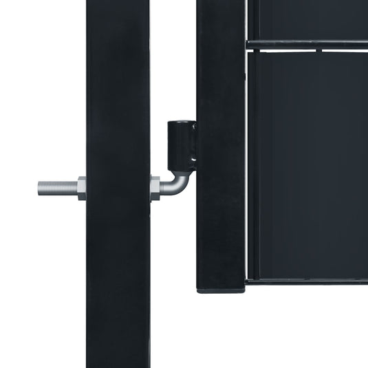 VidaXL Poort 100x164 cm PVC en staal antracietkleurig