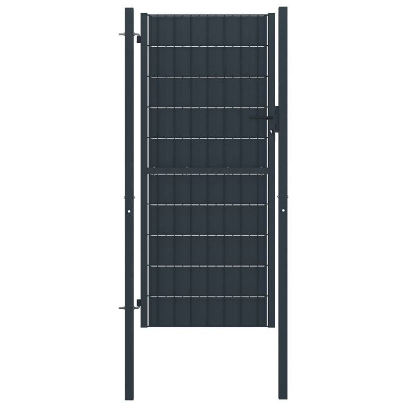 Load image into Gallery viewer, VidaXL Poort 100x204 cm PVC en staal antracietkleurig
