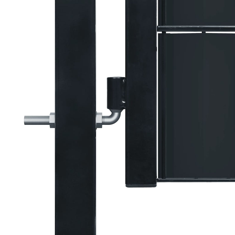 Load image into Gallery viewer, VidaXL Poort 100x204 cm PVC en staal antracietkleurig
