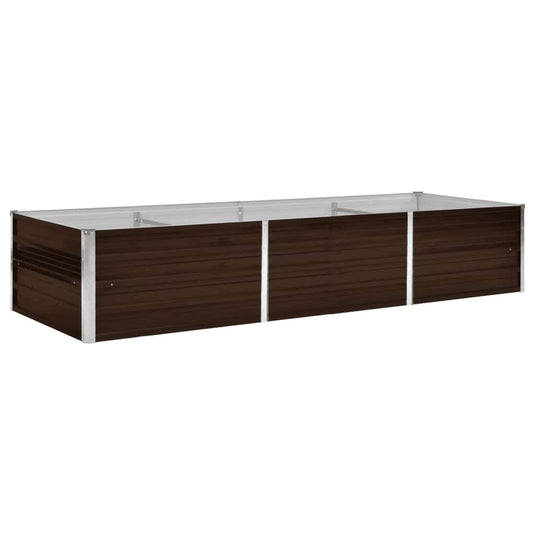Vidaxl plantenbak verhoogd 240x80x45 cm gegalvaniseerd staal bruin