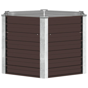 Vidaxl plantenbak verhoogd 129x129x77 cm gegalvaniseerd staal bruin