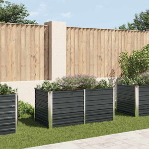 Vidaxl plantenbak verhoogd 160x80x77 cm gegalvaniseerd staal antraciet