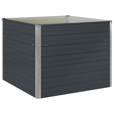 Vidaxl plantenbak verhoogd 100x100x77cm gegalvaniseerd staal antraciet
