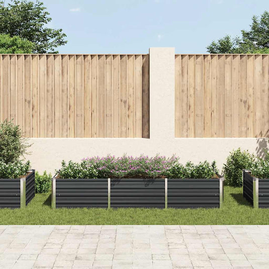 Vidaxl plantenbak verhoogd 240x80x45 cm gegalvaniseerd staal antraciet
