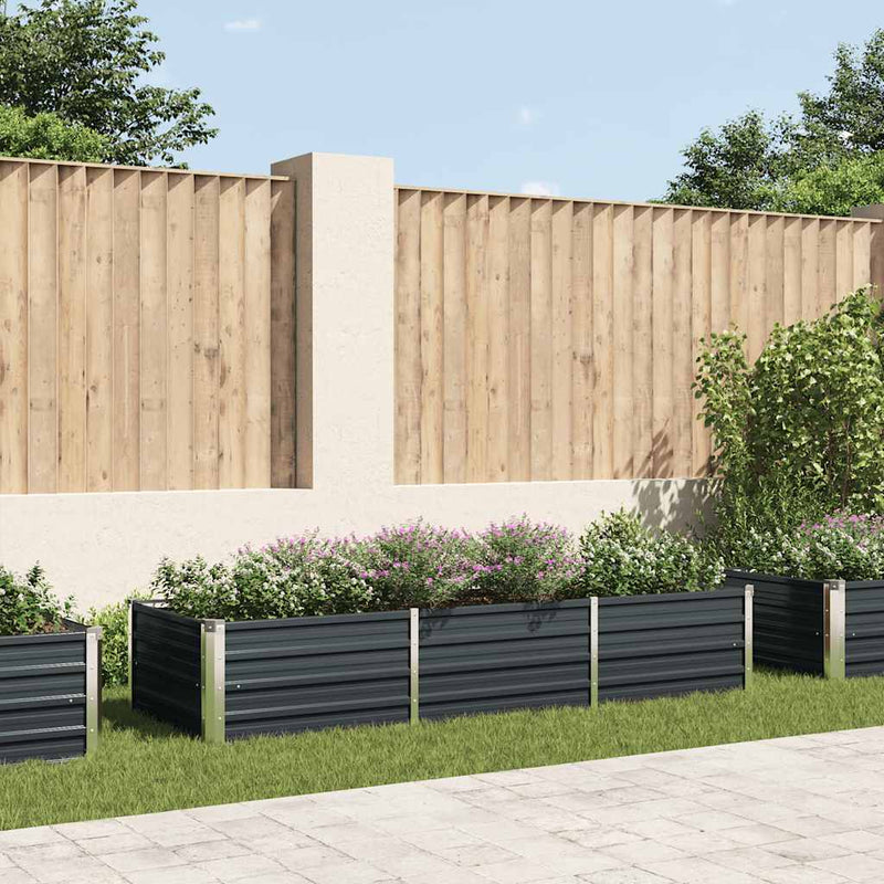 Load image into Gallery viewer, Vidaxl plantenbak verhoogd 240x80x45 cm gegalvaniseerd staal antraciet
