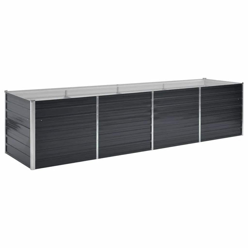 Load image into Gallery viewer, Vidaxl plantenbak verhoogd 320x80x77 cm gegalvaniseerd staal antraciet
