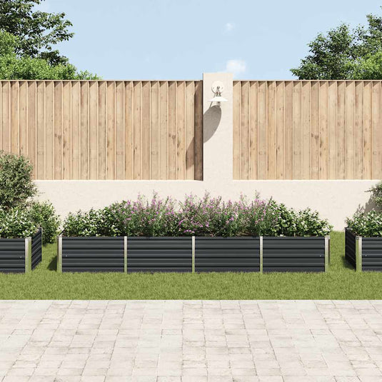 Vidaxl plantenbak verhoogd 320x80x45 cm gegalvaniseerd staal antraciet