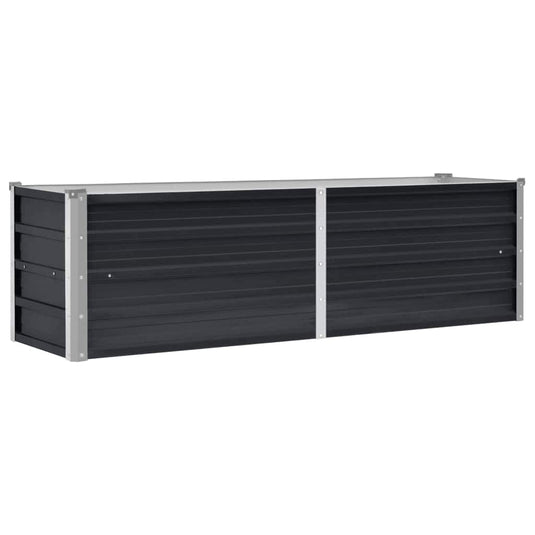 Vidaxl plantenbak verhoogd 160x40x45 cm gegalvaniseerd staal antraciet