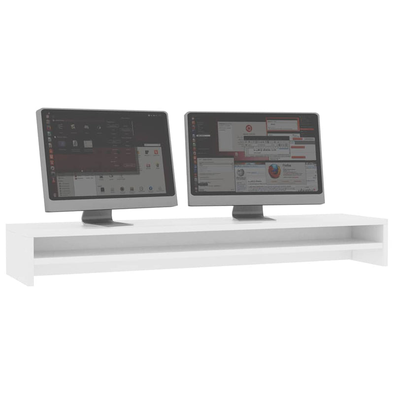 Load image into Gallery viewer, Vidaxl monitorstandaard 100x24x13 cm bewerkt hout wit
