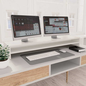 Vidaxl monitorstandaard 100x24x13 cm bewerkt hout wit