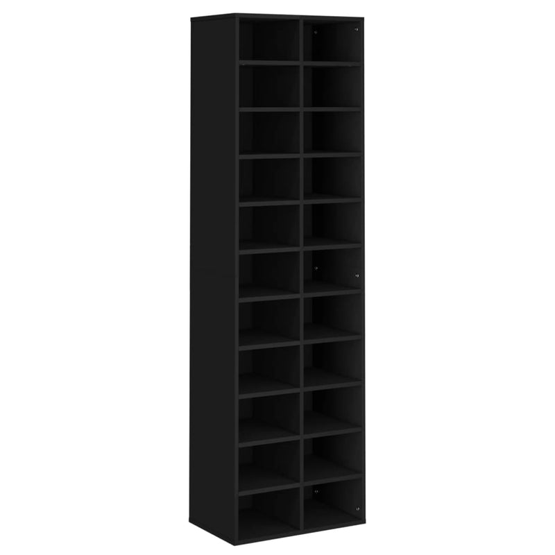 Load image into Gallery viewer, VidaXL Schoenenkast 54x34x183 cm bewerkt hout zwart
