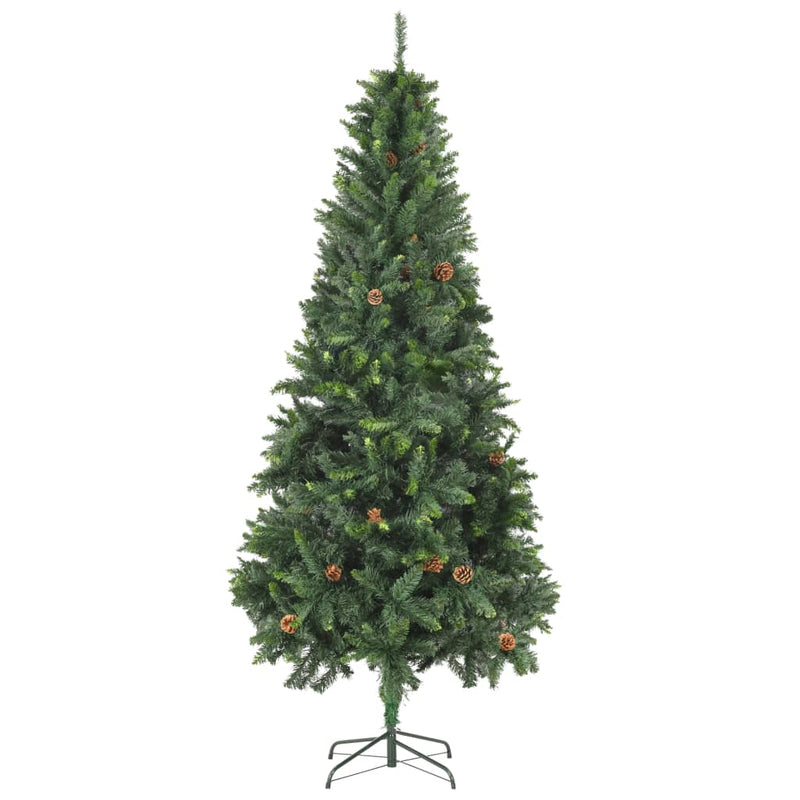 Load image into Gallery viewer, VidaXL Kunstkerstboom met dennenappels 210 cm groen
