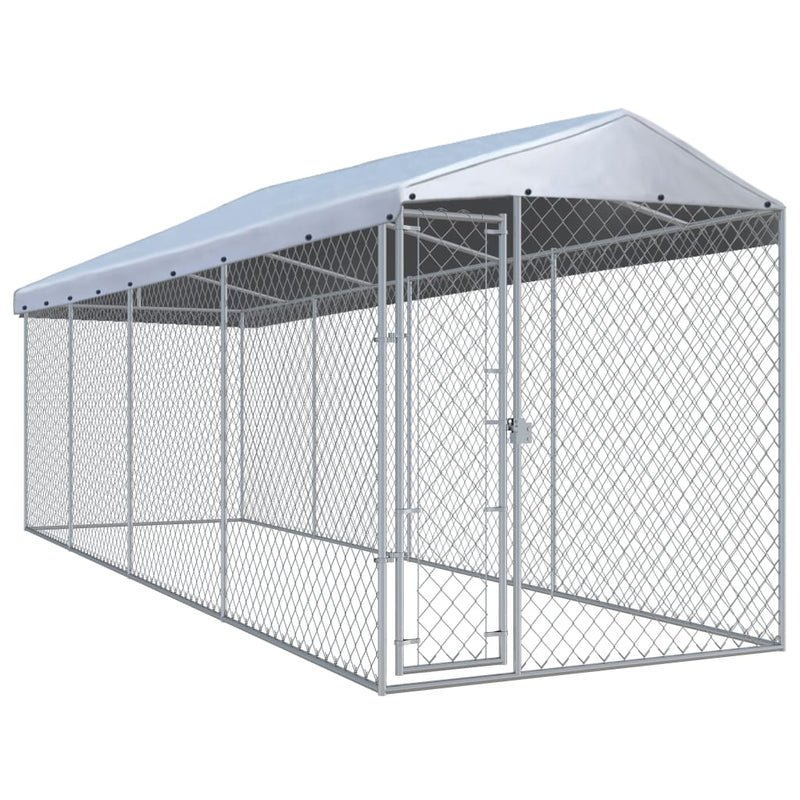 Load image into Gallery viewer, VidaXL Hondenkennel voor buiten met dak 760x190x225 m
