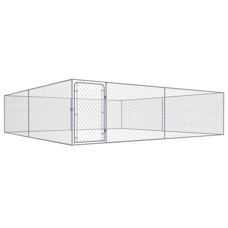 Load image into Gallery viewer, VidaXL Hondenkennel voor buiten 4x4x1 m gegalvaniseerd staal
