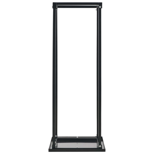 Vidaxl haardhoutrek met basis 37x37x113 cm staal zwart