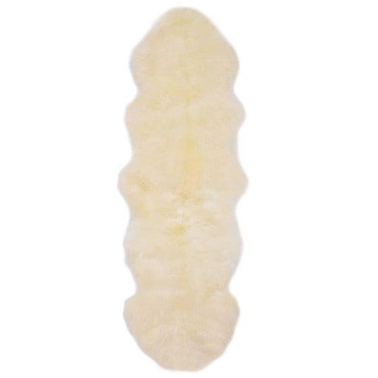 Vidaxl vloerkleed 60x180 cm schapenvacht wit