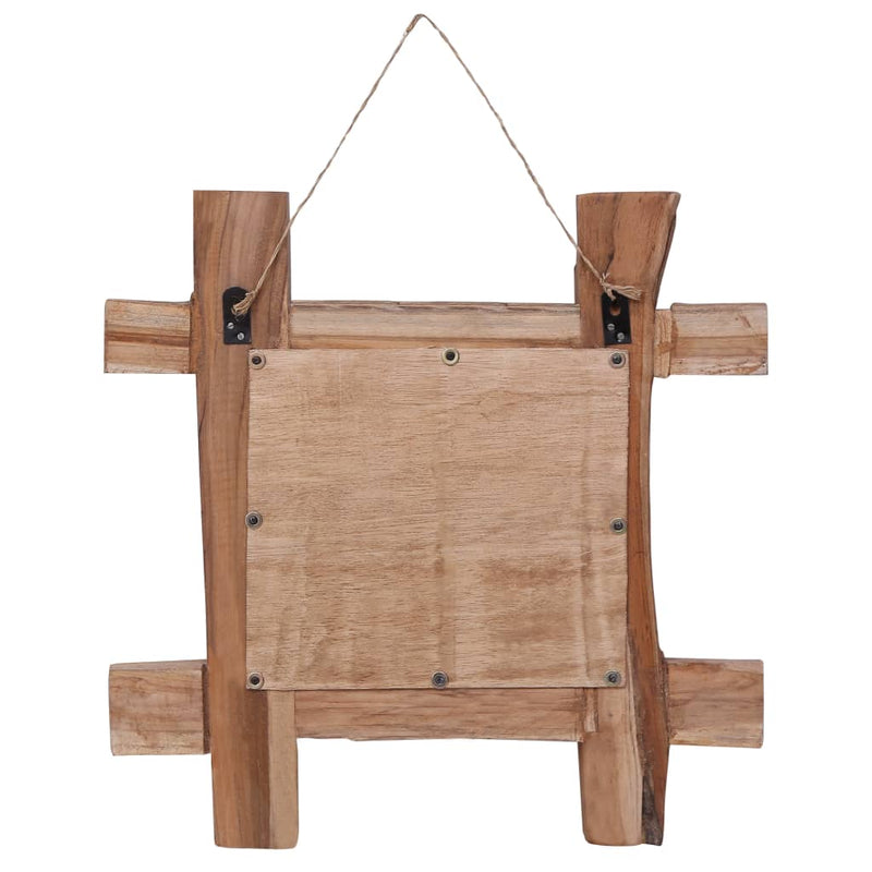Load image into Gallery viewer, VidaXL Spiegel houtblokken 50x50 cm gerecycled teakhout naturel
