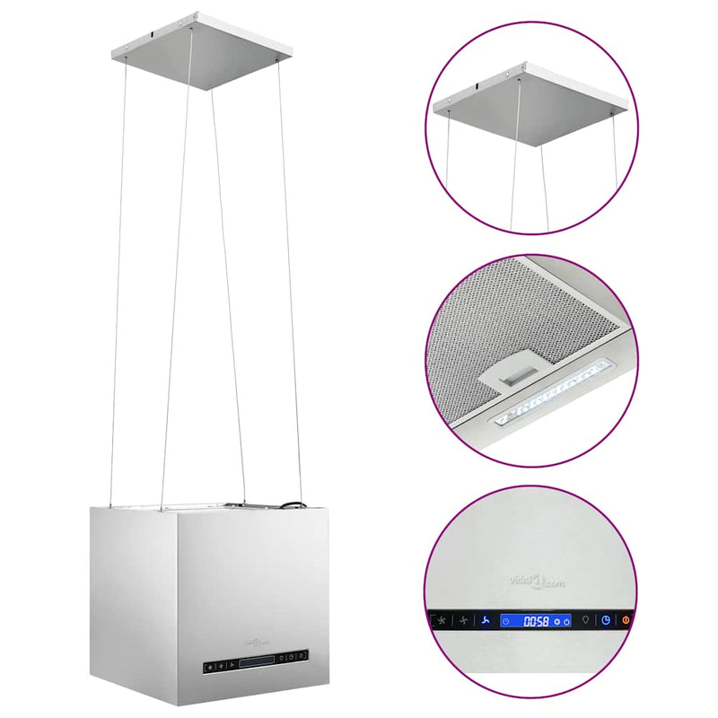 Load image into Gallery viewer, Vidaxl afzuigkap hangend met aanraaksensor lcd 37 cm roestvrij staal
