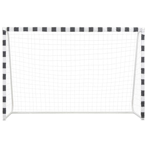 Vidaxl voetbaldoel 300x200x90 cm metaal zwart en wit