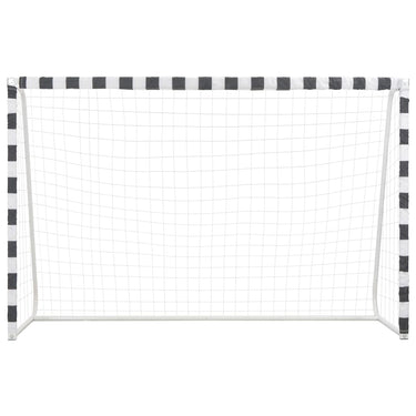 Vidaxl voetbaldoel 300x200x90 cm metaal zwart en wit