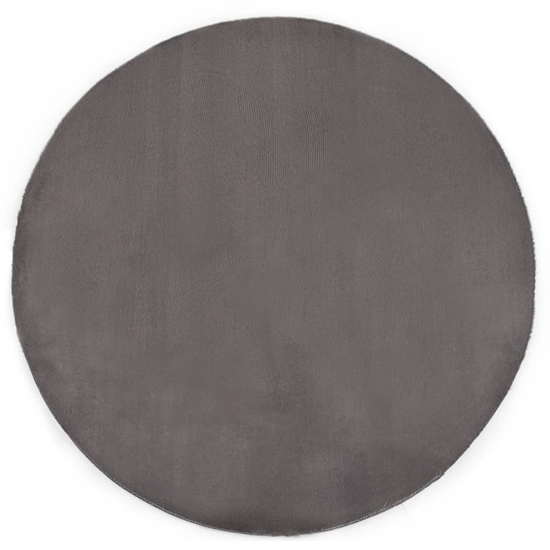 Load image into Gallery viewer, VidaXL Vloerkleed 80 cm kunstkonijnenbont donkergrijs
