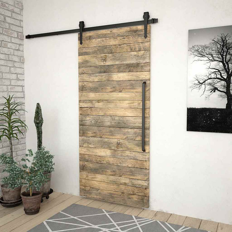 Load image into Gallery viewer, Vidaxl doos met onderdelen voor schuifdeur skien 200 cm staal zwart
