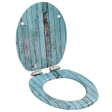 Vidaxl toiletbrillen 2 st met soft-close deksels mdf houtontwerp