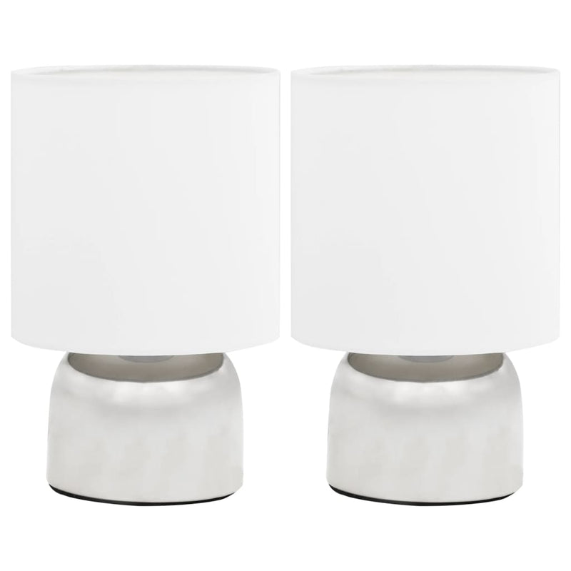 Load image into Gallery viewer, Vidaxl tafellampen 2 st met aanraakknop e14 wit
