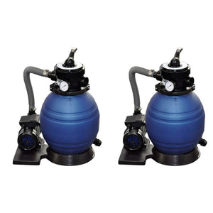 Vidaxl zandfilterpompen 2 st 400 w 11000 l u