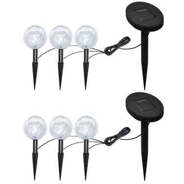 Vidaxl tuinlampen 6 st led met grondankers en zonnepanelen