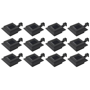 Vidaxl solarlampen 12 st led vierkant 12 cm zwart