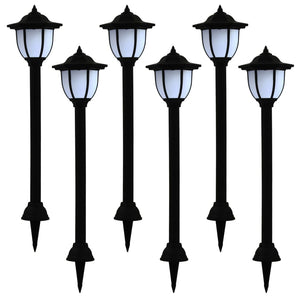 Vidaxl solarlampen 6 st led zwart