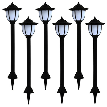 Vidaxl solarlampen 6 st led zwart