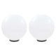 VidaXL LED-bollampen 2 st rond 50 cm PMMA
